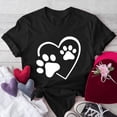 thumbnail image 2 of Plebaso T-Shirts pour Femmes à Imprimé Cœur, Col Rond, Coupe Ample, T-Shirts Décontractés à Manches Courtes, T-Shirts Graphiques pour Femmes, 2 of 4