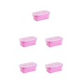 thumbnail image 2 of ZheElen Silicone Lunch Box Food Grade Silicone For Safe And Healthy Meals On Go pink 1200ml 5Set, 2 of 6