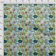 thumbnail image 4 of oneOone Georgette Viscose Light Blue Fabric Kids Craft Projects Decor Fabric Printed By The Yard 42 Inch Wide, 4 of 4