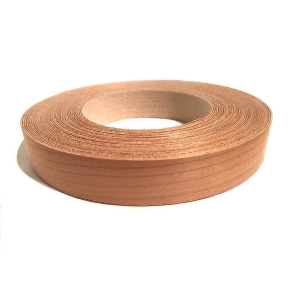 Edge Supply Cherry 2"" X 25' Roll Wood Veneer Edge Banding Preglued Iron on with Hot Melt Adhesive Flexible Wood Tape Sanded to Perfection. Easy Application Made in USA.