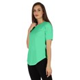 thumbnail image 3 of Inkmeso Coupe Régulière Col Rond Uni pour Femmes Manches Courtes Décontractées Tee-Shirt Doux, 3 of 7