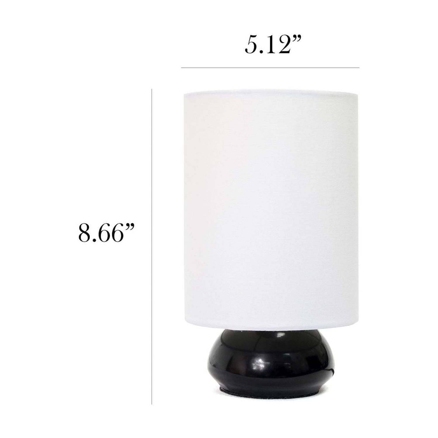 Ensemble de 2 lampes de table tactiles Simple Designs Gemini Colors avec abat-jour en tissu