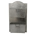thumbnail image 1 of Benzara BM03179 Galvanized Metal Two Tier Wall Pocket Organizer - Gray, 1 of 1