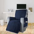 thumbnail image 4 of GROWTH TANK Housse de Fauteuil Inclinable Lavable Résistante Imperméable Housse de Sofa pour Bureau Maison Bleu Marine G, 4 of 9