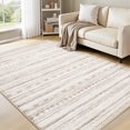 thumbnail image 4 of Area Rugs for Bedrooms 9x12 Washable Rugs for Living Room Dining Room Nursery Boho Distressed Carpet Modern Moroccan Neutral Soft Non Slip Rug Brown, 4 of 6