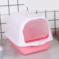 thumbnail image 1 of Hooded Litter Box Litter Box With Lid Large Litter Boxes For Big Cats Enclosed Litter Box Fully Enclosed Large Cat Litter Box With Door Isolate Smelly Cat Toilet Cat Pet, 1 of 1