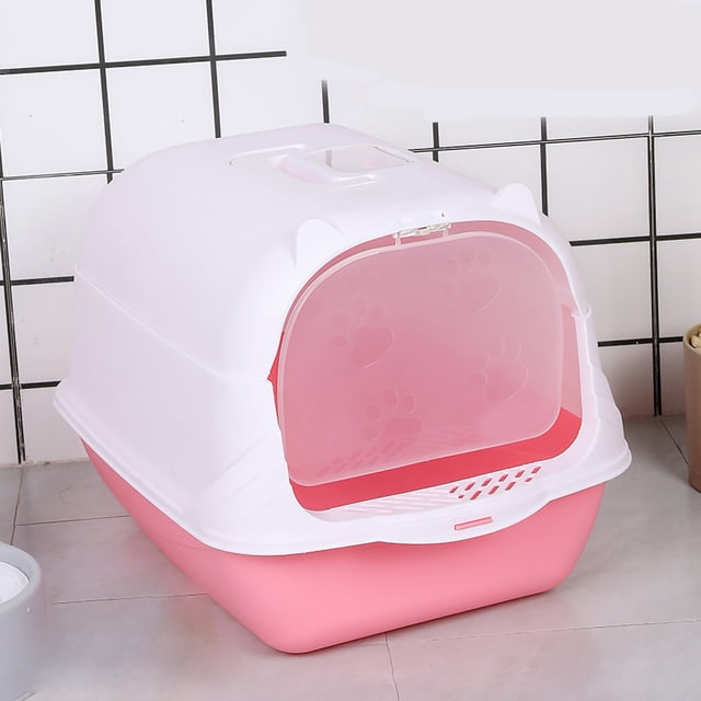 Hooded Litter Box Litter Box With Lid Large Litter Boxes For Big Cats Enclosed Litter Box Fully Enclosed Large Cat Litter Box With Door Isolate Smelly Cat Toilet Cat Pet