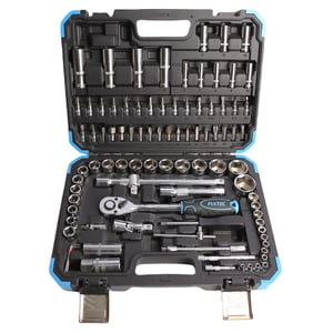 Fixtec 94-Piece Ensemble d'outils mécaniques avec 1/2 et 1/4-Inch Rouler les cliquets et les chaussettes, FHST2094