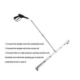 thumbnail image 3 of Stainless Steel Pressure Washer Cleaner Broom, 39.37 Inch Extension Rod, Ground Brush Design, Suitable for Household Cleaning, Commercial Use, 3 of 7