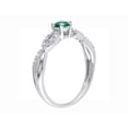 thumbnail image 2 of Lab-Created Emerald Infinity Ring with Diamonds 1/5 Carat (ctw) in Sterling Silver, 2 of 4