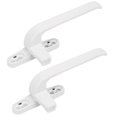 thumbnail image 1 of Unique Bargains Alliage d'Aluminium Fermeture de Fenêtre Poignée Poignée Poignée Main Droite Blanc 2pcs, 1 of 6