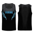 thumbnail image 1 of Yanarno Débardeurs de Boxe à Sequins pour Garçons Sans Manches Imprimé Lettres pour Course Noir&Bleu Clair 6, 1 of 6