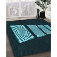 thumbnail image 3 of Ahgly Company Machine Washable Indoor Rectangle Transitional Night Black Area Rugs, 6' x 9', 3 of 7
