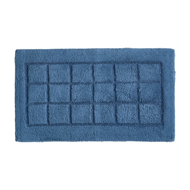 Martha Stewart Everyday 100% Cotton Tufted Reversible Bath Rug Storm Cloud, 20" x 34"