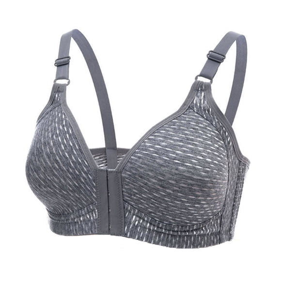 fartey Post Surgery Everyday Bras for Women Front Closure Mastectomy Support Bra Breathable Cotton Wirefree Bralettes with Adjustable Straps Medium Support Bralette Bra