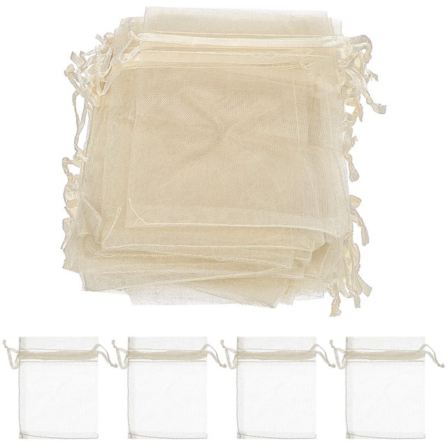 100Pcs Drawstring Organza Bags Jewelry Bags Party Goodies Bags Jewelry Pouches Small Mesh Bags