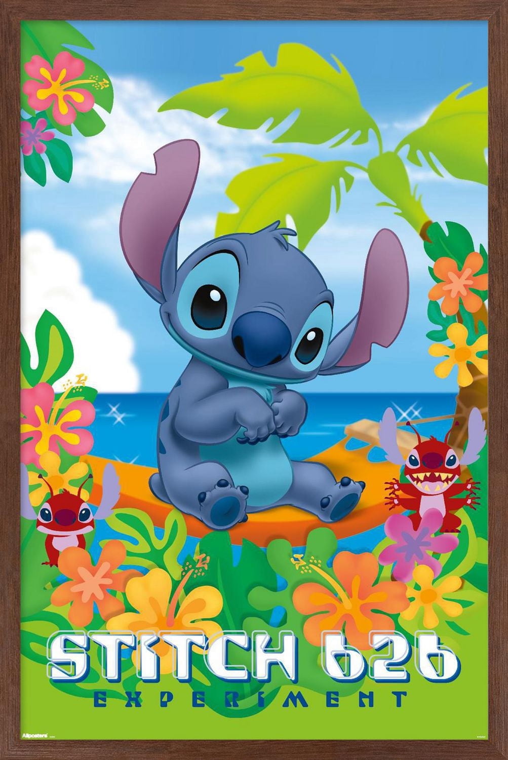 Disney Leroy and Stitch - Beach Wall Poster