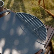 Portable Barbecue BBQ Plate Baking Oil Barbecue Net Charcoal Filter Charcoal Grill Pan for Camping 26x8.5cm