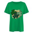 thumbnail image 2 of TopLLC St. Patrick's Day Patricks Day Chemises pour Femmes Hauts de Sarrau St Patricks Day Mode pour Dames St. Imprimé Léopard Manches Courtes Col Rond Chemise Femme Décontractée Ample, 2 of 4