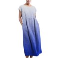 thumbnail image 2 of TopLLC Robe Sans Manches à Col Rond Robe Maxi Sans Manches pour Femmes avec Poches en Lin Ample et Bouffante Caftan Longue Robe Femme Robe, 2 of 5