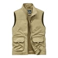 thumbnail image 1 of Jackets for Men Mens Work Clothes Jacket Solid Color Stand Collar Multiple Pockets Outdoor Sports Photography Leisure Coat, 1 of 8
