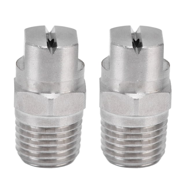 2 Pcs Embout de Pulvérisation pour Ventilateur Plat en Acier Inoxydable, Grande Résistance, Durable, Débit d'Eau Réglable, Buse d'Atomisation à Large Angle 95°