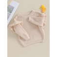 thumbnail image 3 of Gupgi Toddler Girl Sweaters 3M 6M 9M 12M 18M 2Y 3Y Baby Ruffle Long Sleeve Solid Color Knit Pullover Fall Winter Loose Tops, 3 of 9