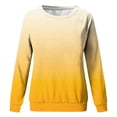 thumbnail image 3 of MIASHUI Girls Sweatshirt Tops Gradient Printed Crewneck Casual Pullovers,Yellow,11-12 Years, 3 of 3