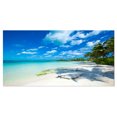 thumbnail image 2 of Design Art Tropical Beach with Palm Shadows Large Seashore Canvas Art Print, 2 of 3
