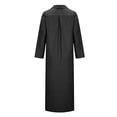 thumbnail image 4 of Babysbule Liquidation Robes pour Femmes Mode Dames Col Rabattu Ample et Confortable Manches Longues Longue Robe Maxi Jupe, 4 of 8