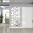 thumbnail image 4 of Meitianfacai 36Pcs Mirror Hexagon Vinyl Removable Wall Sticker Decal Home Decor Art, 4 of 9