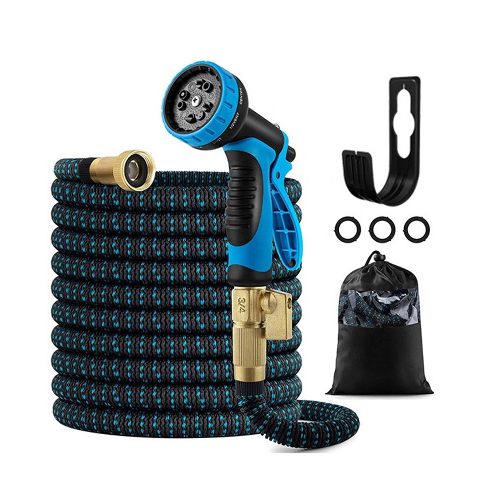 Expandable Garden Hose Multi-Function Practical Flexible Water Hose with Nozzle Connector for Floor Washing/Garden Watering/Pet Cleaning