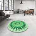thumbnail image 4 of Ahgly Tapis Rectangulaire Lavable en Machine Vert Transitionnel, 5 Pieds x 7 Pieds, 4 of 7