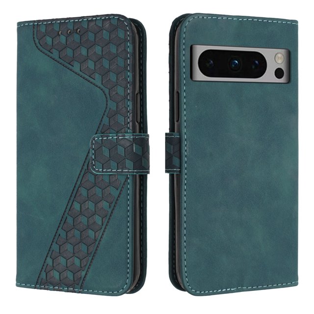 Compatible with Google Pixel 8 Pro Case Wallet Design with Card Slots Magnetic Closure Cover