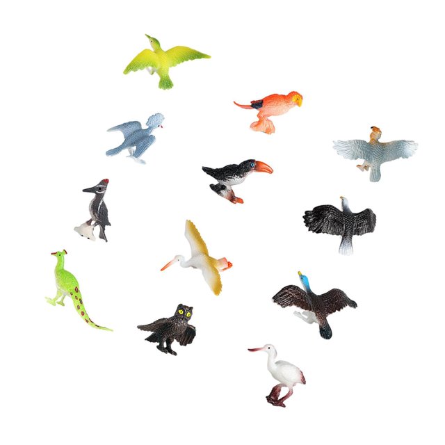 12 Pcs Figurines d'Animaux Réalistes des Figurines Parfaites pour Collection Fournitures de Fête Oiseau