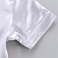 thumbnail image 4 of WEIYLL Ensemble de Pyjama pour Filles Été Couleur Unie Manches Courtes Col Rabattu en Soie Bouton Classique 2 Pcs 2-3 Ans, 4 of 6