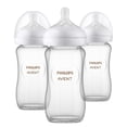 thumbnail image 1 of Philips Avent Glass Natural Baby Bottle With Natural Response Nipple, 3x8oz Bottles, SCY913/03, 1 of 2
