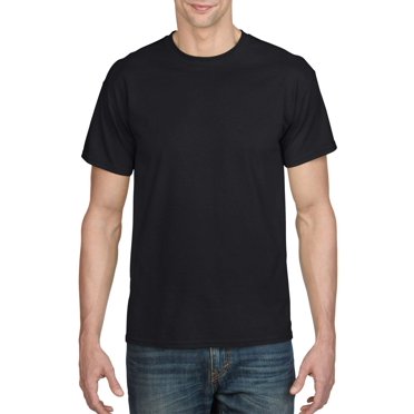 Gildan T-Shirt pour Adulte DryBlend pour Hommes, Lot de 2, Noir, Grand