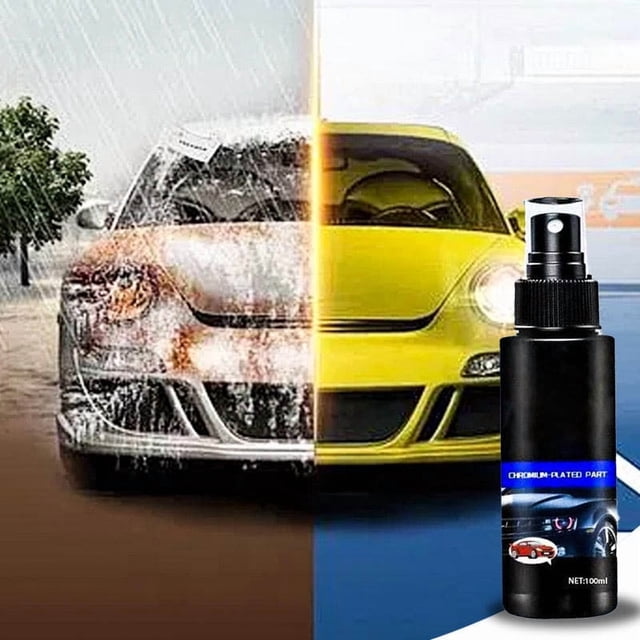 Wzzjkit Refurbishing Agent Spray for Chrome Plated Parts Car Chrome-Plated Part Refurbishing Agent Chrome Repair Compound Metal Surfaces Cleaner for Cars 100ml
