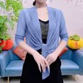 thumbnail image 2 of Yuyuzo Womens Cropped Cardigans for Dresses Long Sleeve Open Front Lightweight Knit Sweaters, 2 of 4