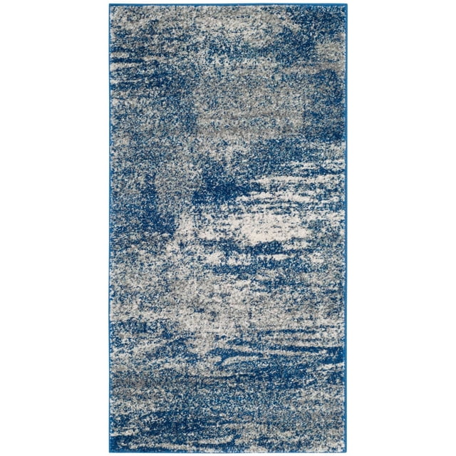 Safavieh Evoke Frosina Tapis Abstrait de Forme Rectangulaire avec une Frise en Polypropylène à Haute Torsion, Douce et durable, en Motif Abstrait de Tons Bleu, Gris et Blanc, Idéal pour les Zones d'Accent et la Décoration Intérieure Décontractée.