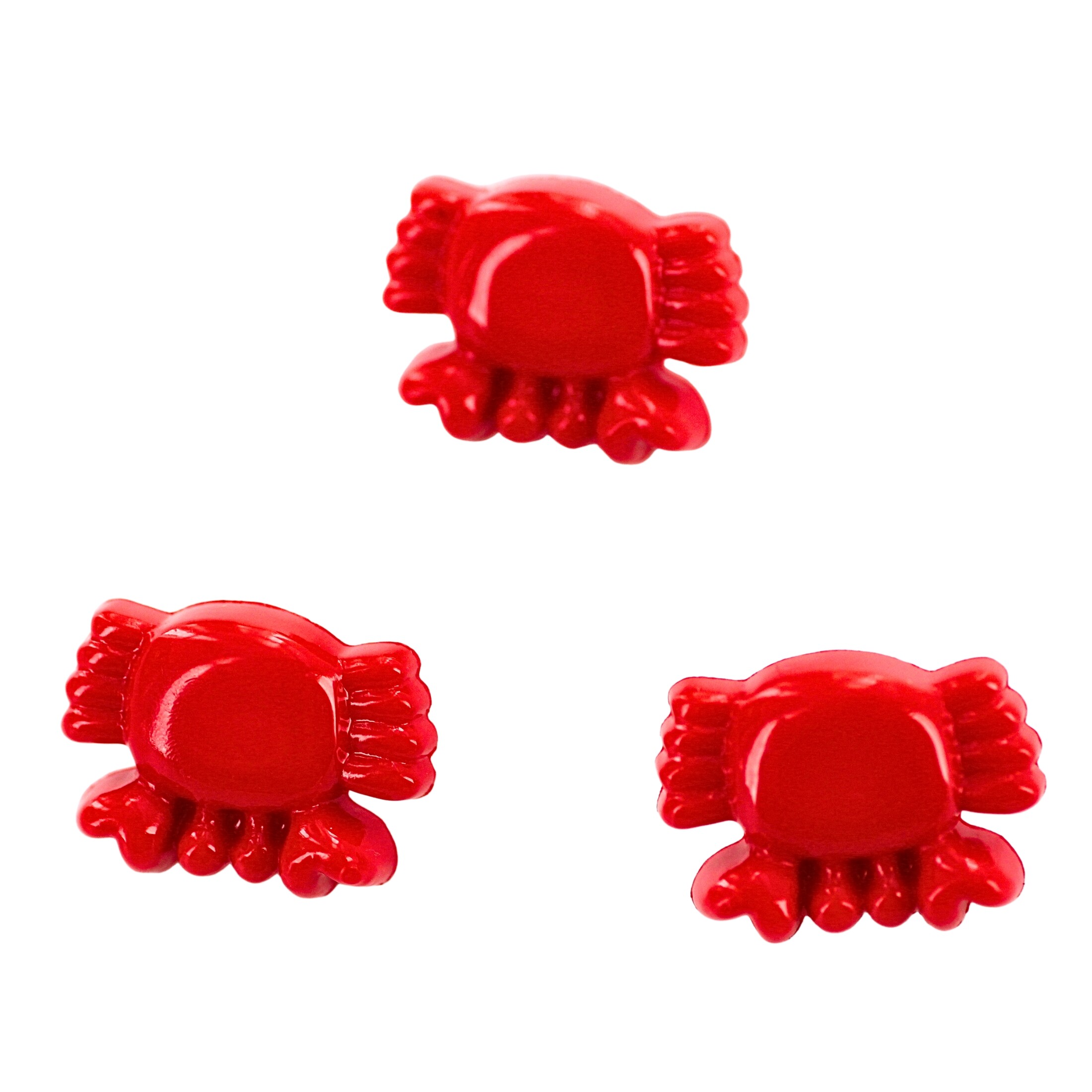 LA VOGUE boutons, matière naturelle - 3 pièces, 18 mm (11/16 po), Crab