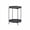 Black, variant on Meitianfacai Scandinavian Style Double Tier Disc Side Table Iron Sofa End Table Plastic Modern Minimalist Living Room Bedroom Small Round Table with Inward Curved Edges for Secure Storage
