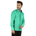 thumbnail image 3 of Bestman Solid Formal Shirt For Mens Button Down Shirt Front Patch Pocket Office Wear, 3 of 7