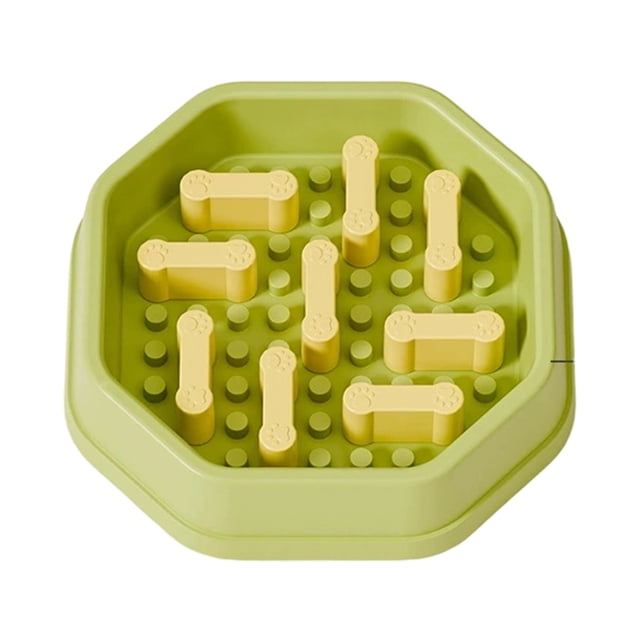 Interactive Slow Feeder Dog Bowl Adjustable Difficulty Puzzle Game for Fast Eaters Indoor Pet Supplies