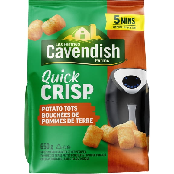 Les Fermes Cavendish Bouchées de pommes de terre Quick Crisp | Fait au Canada | Fière entreprise canadienne 650 gr