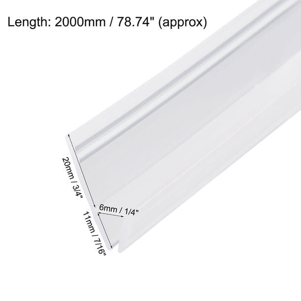 uxcell Frameless Glass Shower Door Sweep - Door Bottom Side Seal Strip h-Type with 20mm Drip