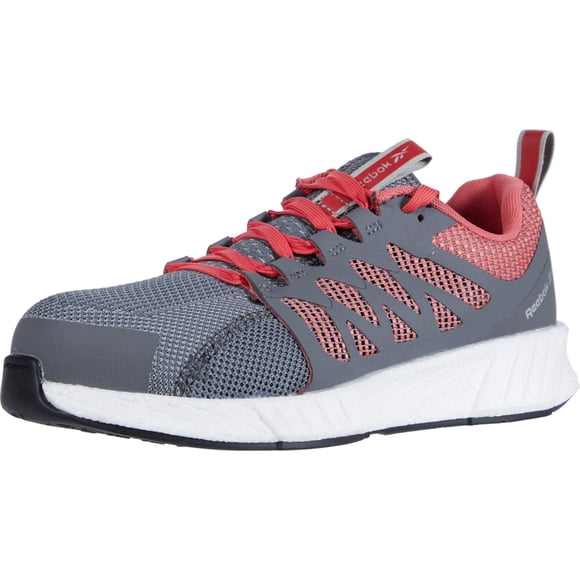 Reebok Work Womens Fusion Flexweave Composite Toe ESD Shoes Casual Work & Safety Shoes, Grey, 10.5