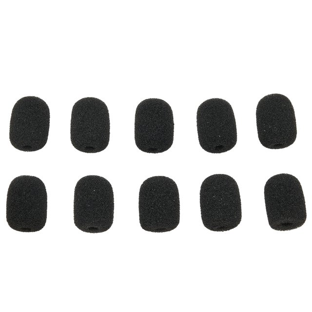 10Pcs Mini Headset Microphone Sponge Foam Windscreen Replacement Mic Cover Black Shenzhuyue