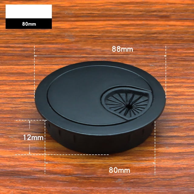 80mm Cable Hole Cover Desk Wire Hole Cover Base Computer Grommet Table Cable Outlet Port Surface Line Box Tidy Wire Cover